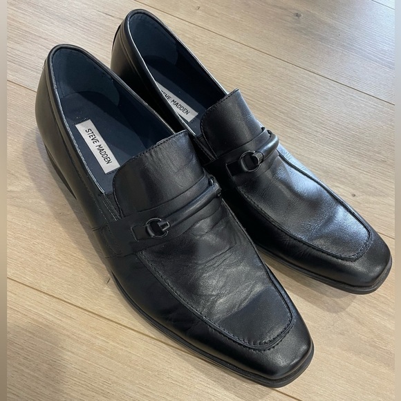 Steve Madden Sherman Men\'s
Black Loafer Dress Shoes Leather Size 13